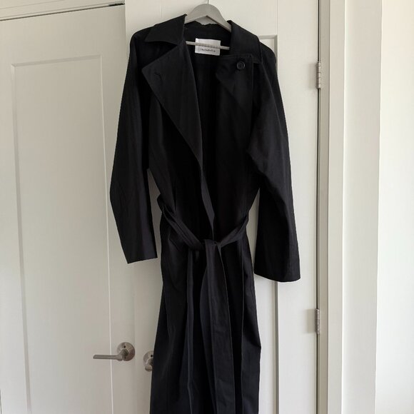Oversize (Onesize) Frankie Shop Black Trench Jacket - Picture 1 of 3